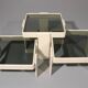 Gianfranco Frattini stacking tables for Cassina – original off-white lacquer