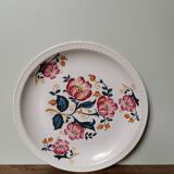 Vintage plate Moulin des Loups Orchies France flower pattern