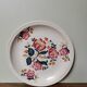 Vintage plate Moulin des Loups Orchies France flower pattern