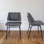 Series of 6 vintage modernist chairs Raphael Raffel, 1950s