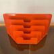 Vintage orange metal mail rack