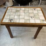 Table extensible en  bois et mosaïque