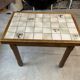 Extendable table in wood and mosaic