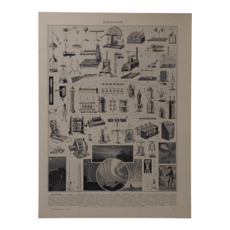 Lithographie originale sur l'électricité