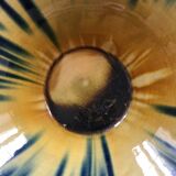 Coupe Vallauris flammée jaune et bleu