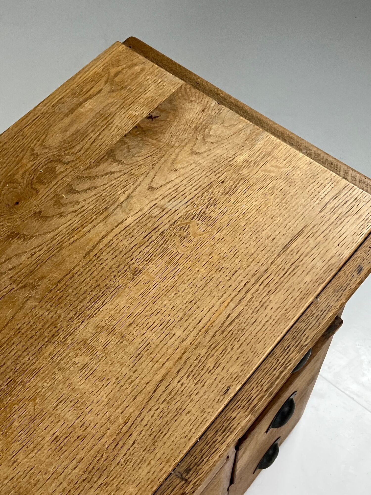 Pharmacy cabinet chest of drawers large oak antiques