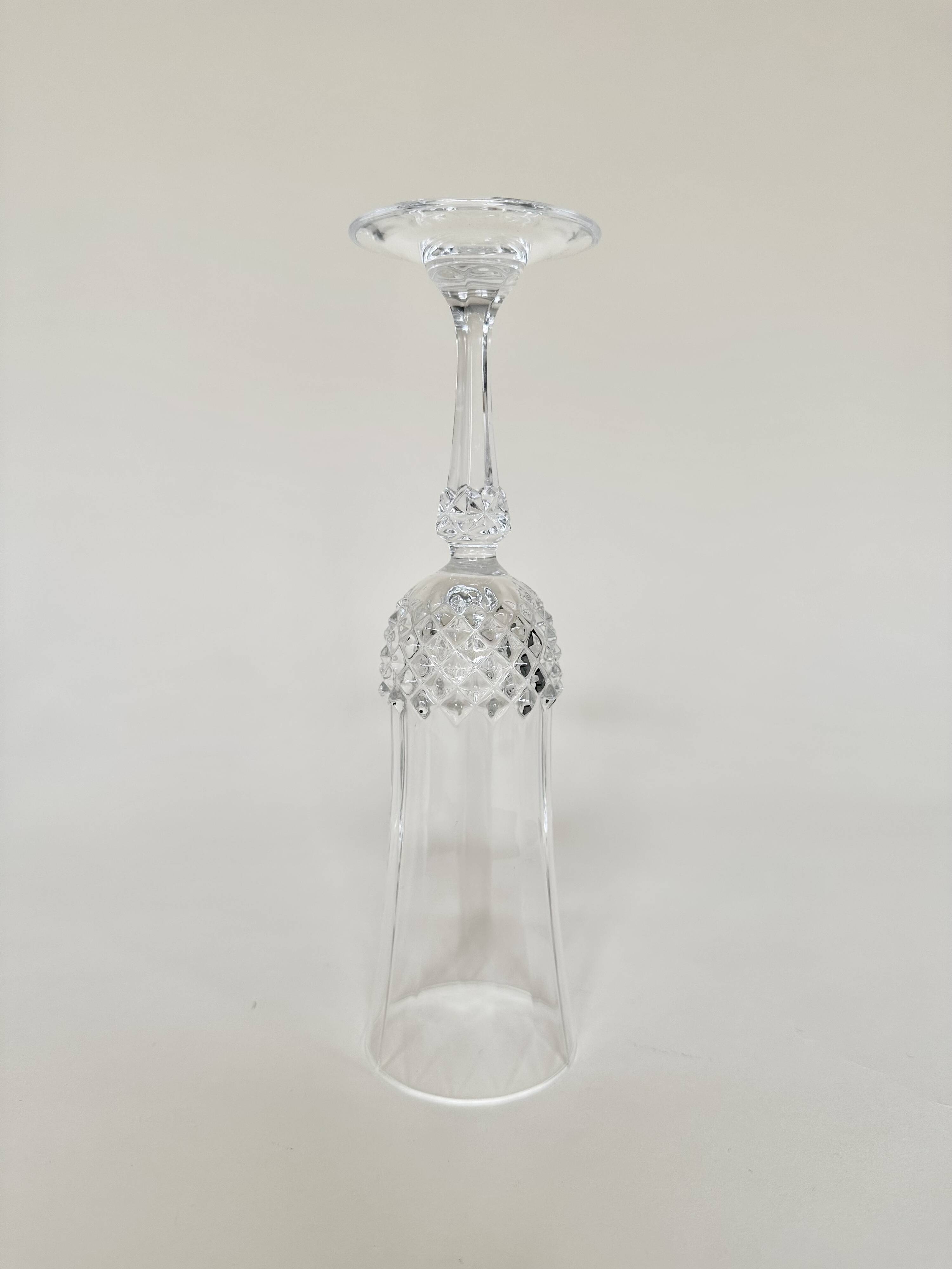 Set of 5 Cristal d'Arques champagne flutes