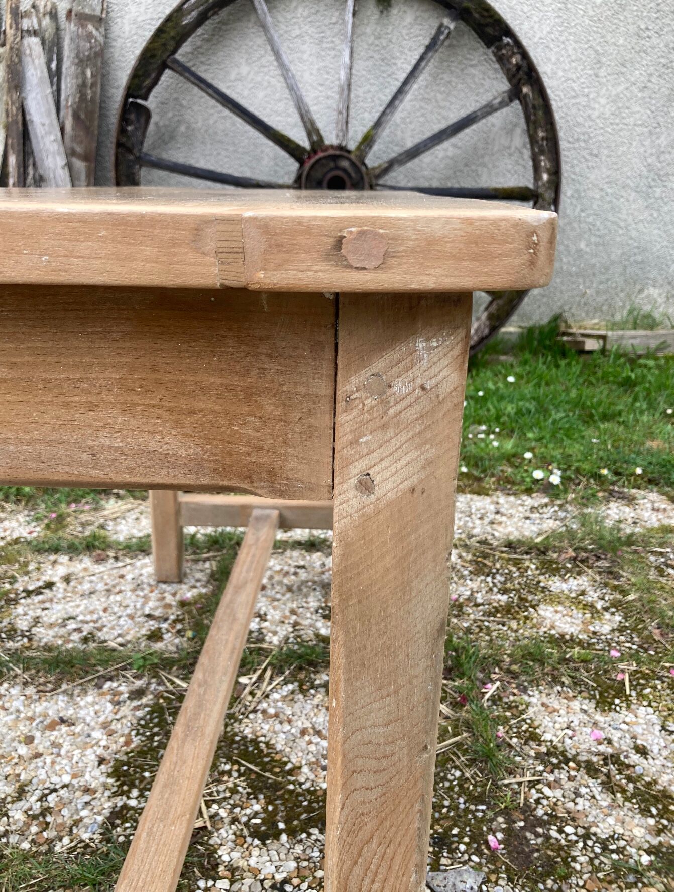 Antique solid wood desk