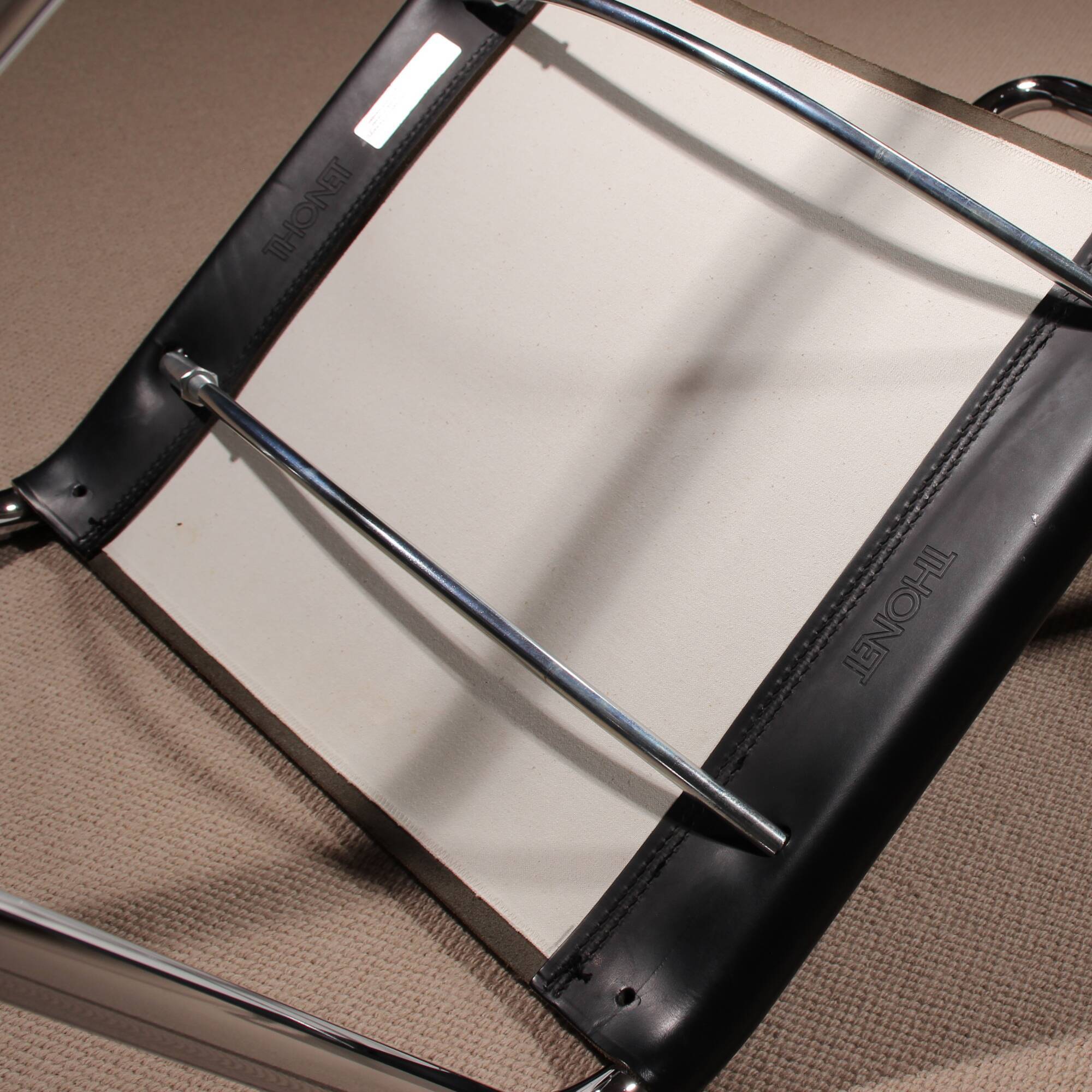 Cantilever Chair ‚S33‘ in Black Leather by Mart Stam for Thonet | Germany