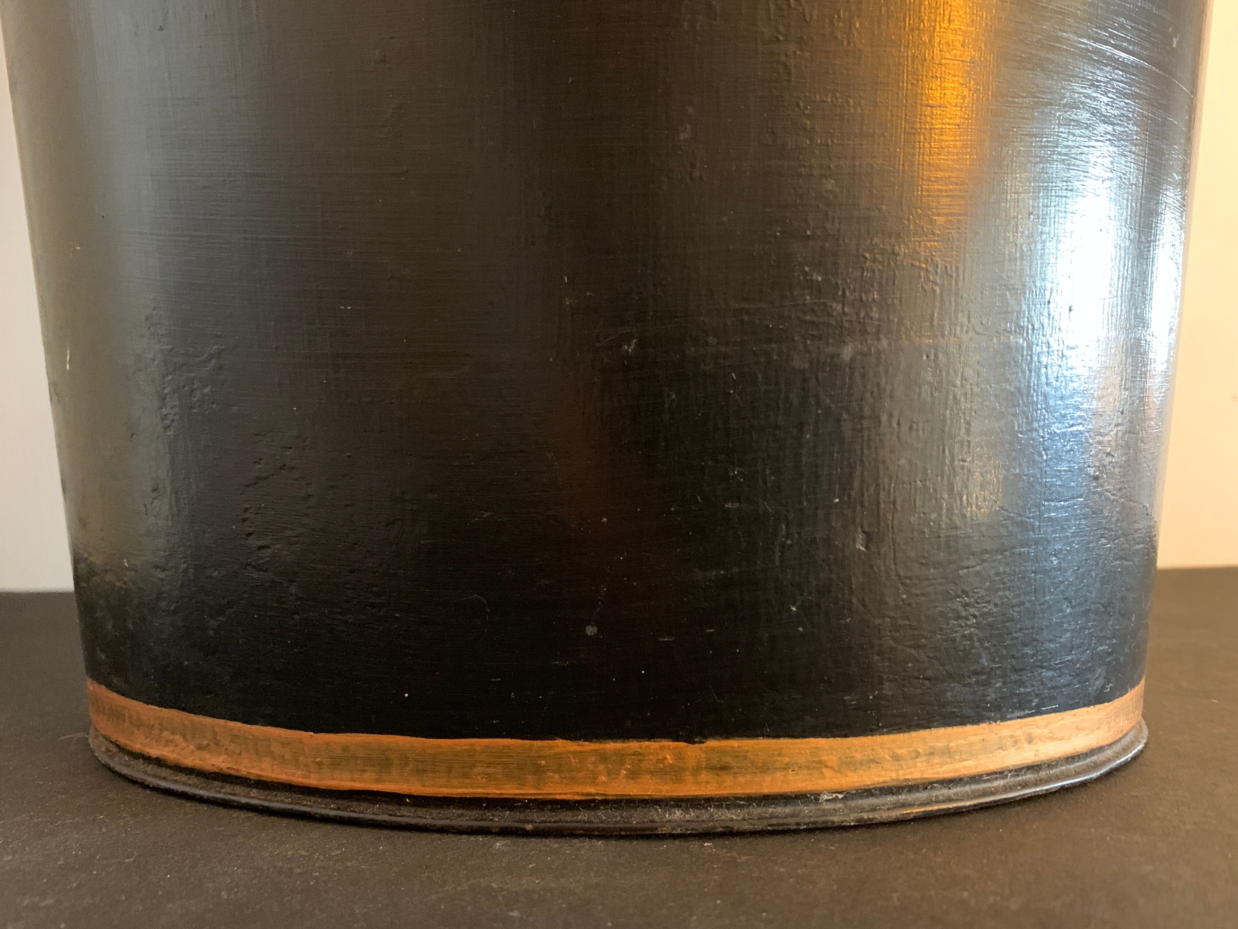Napoleon III painted sheet metal umbrella or paper basket