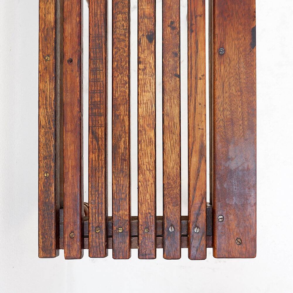Porte-bagages à lattes ou banc d'appoint antique – XIXe siècle