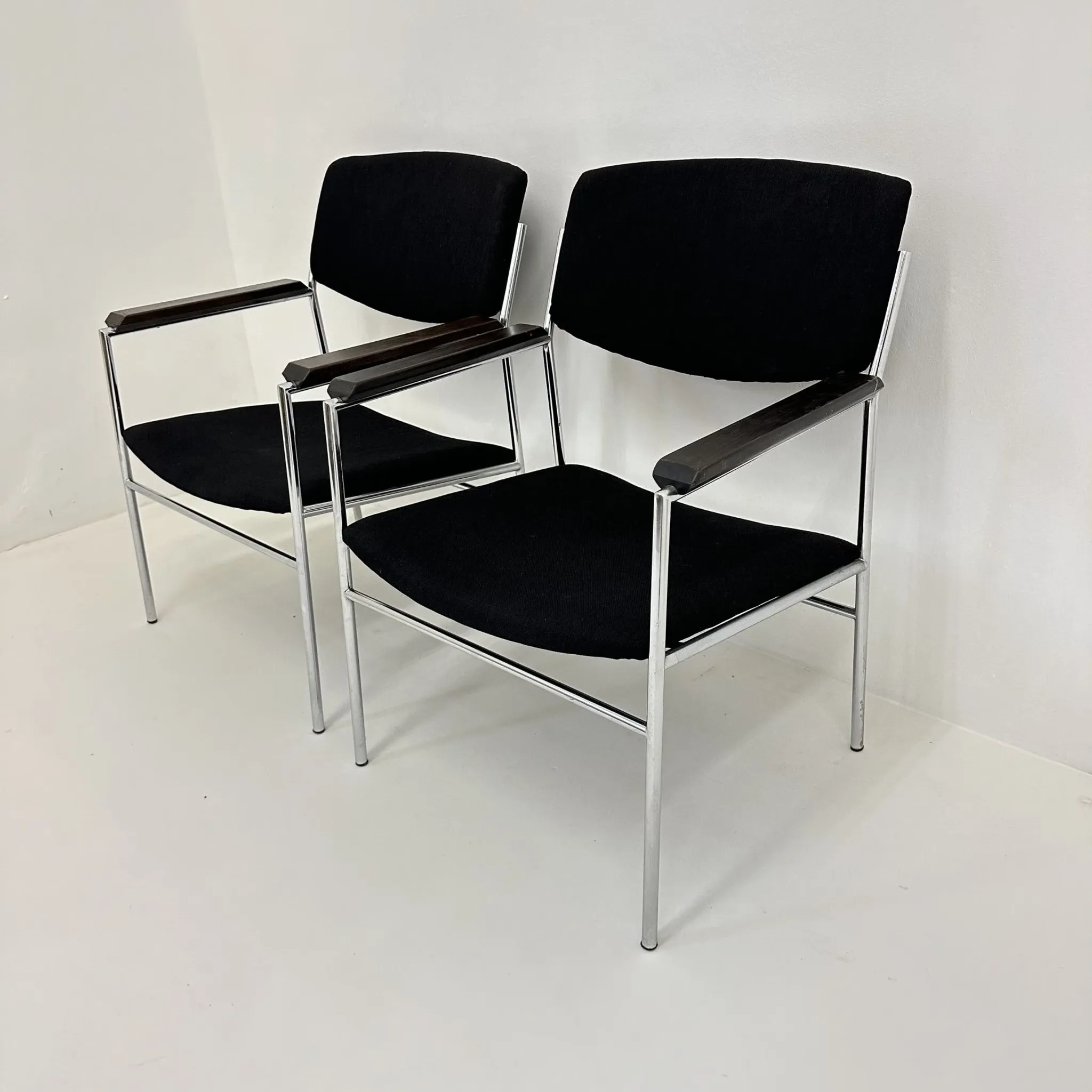 Gijs van der Sluis minimalist lounge chair, 1970s