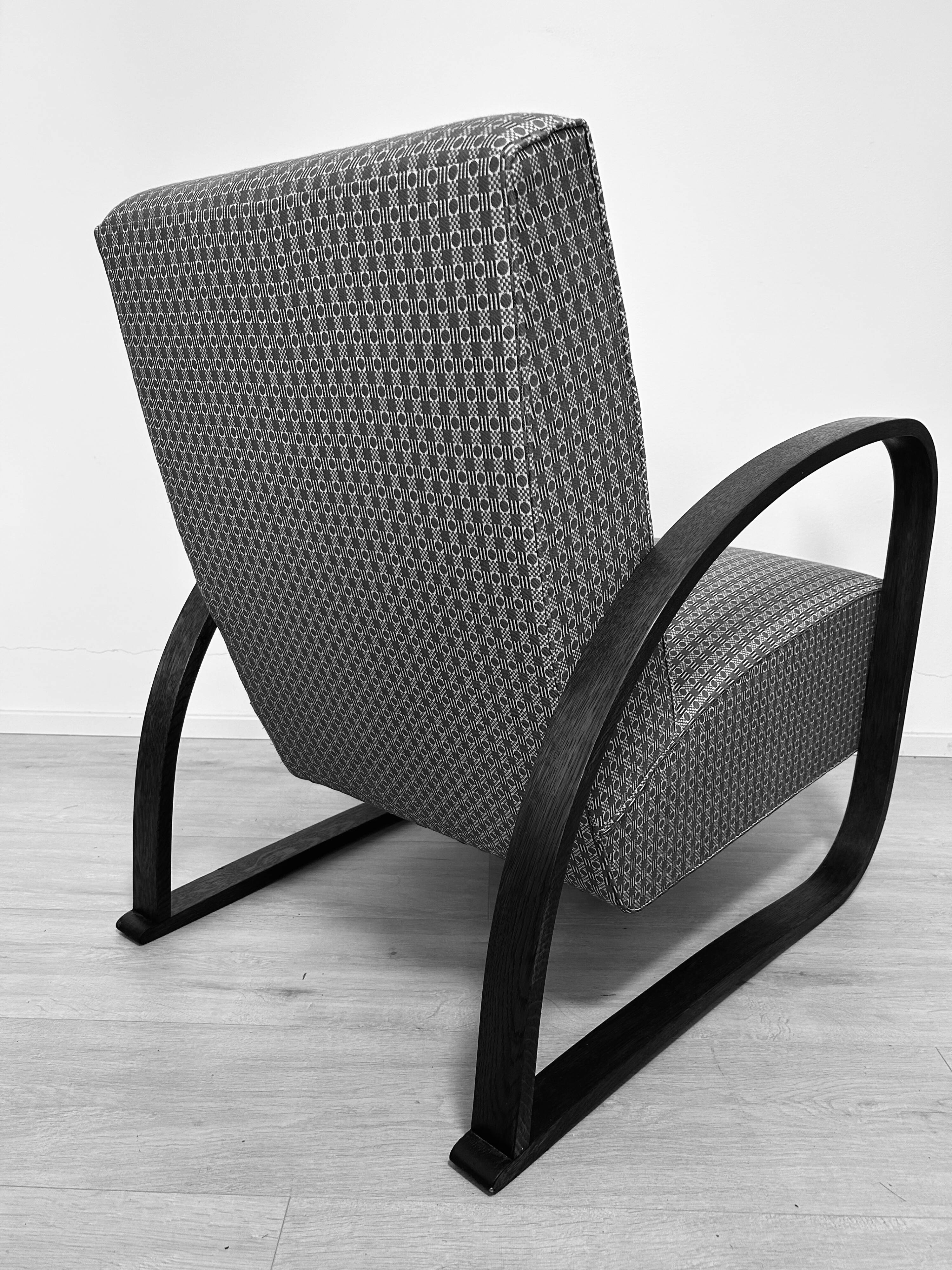 Fully restored Vintage Armchair by Jindrich Halabala model H-70 from Czechoslovakia 1950’s