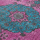 Handmade Antique Turkish 1980s 227 cm x 319 cm Pink Rug