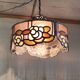 Tiffany-style glass and lead suspension - mid 20th century.