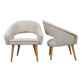 1960s Pair of Restored Shell Chairs, Czechoslovakia