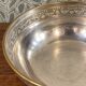 Vintage metal footed coupe in gold and silver – Floral decor