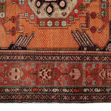 Antique Caucasian Handmade Wool Shirvan Rug 1890- 128x188cm