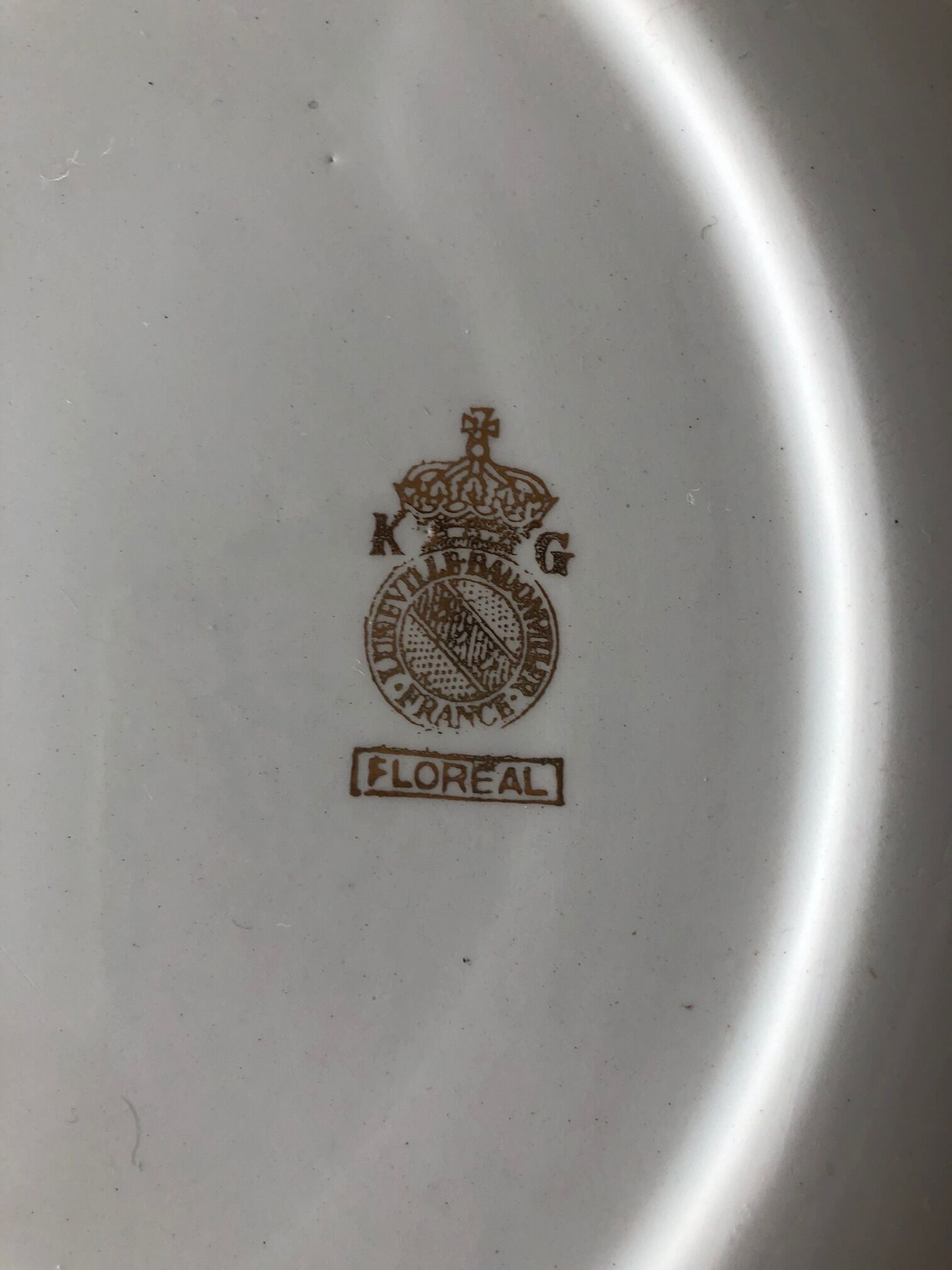 Lot of 2 serving dishes old Lunéville Badonviller model Floréal