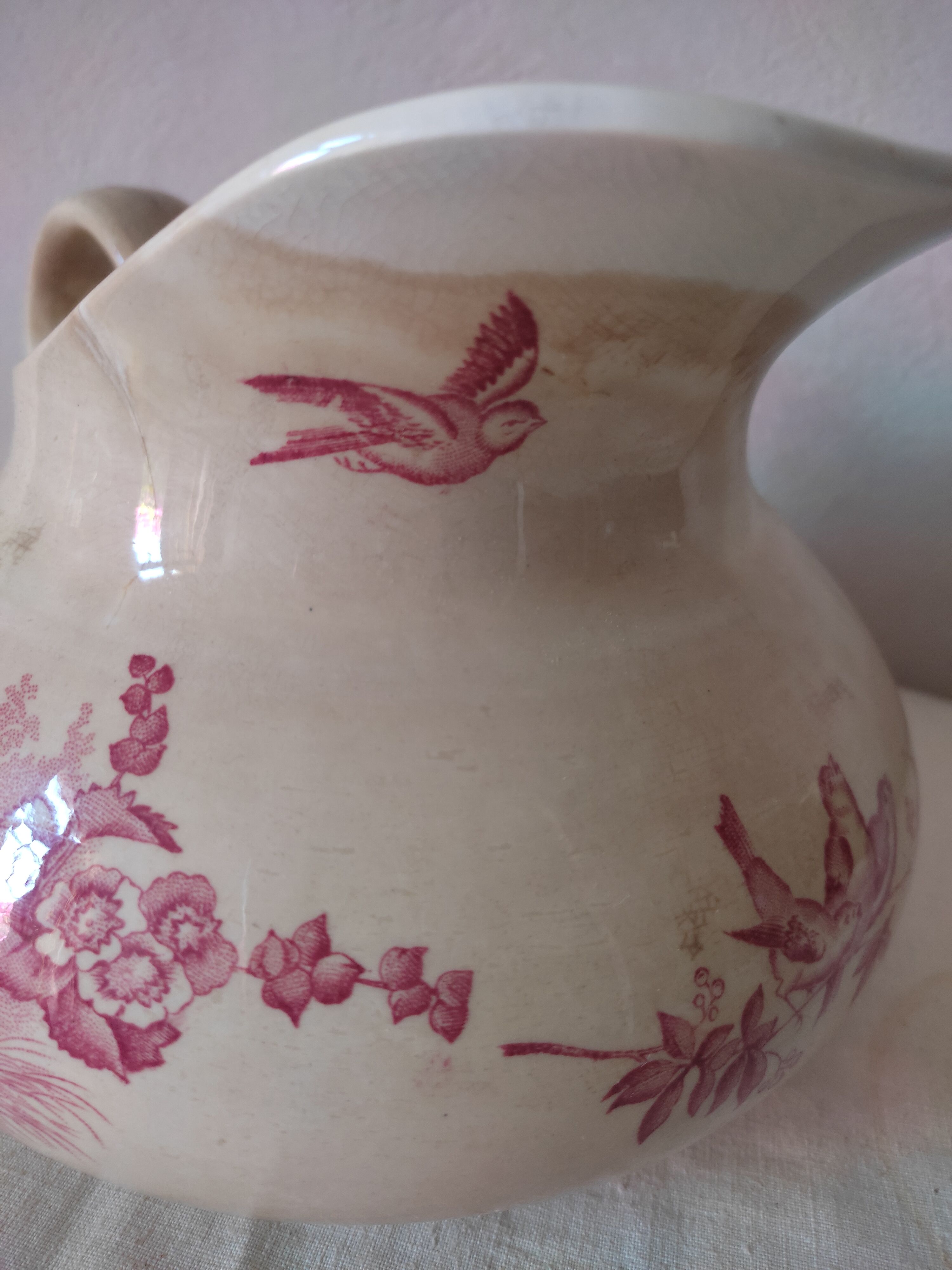 Earthenware pitcher Boch la Louvière