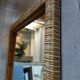 Antique rattan and bamboo mirror
