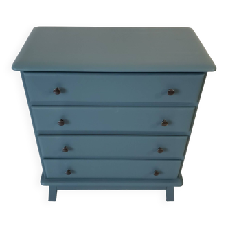 Chest of drawers with wooden legs L79cm vintage