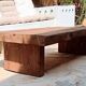 Table basse en bois massif – style brutaliste / wabi-sabi – fait main