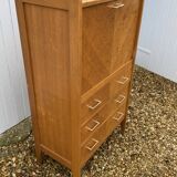 Old vintage chevron secretary.