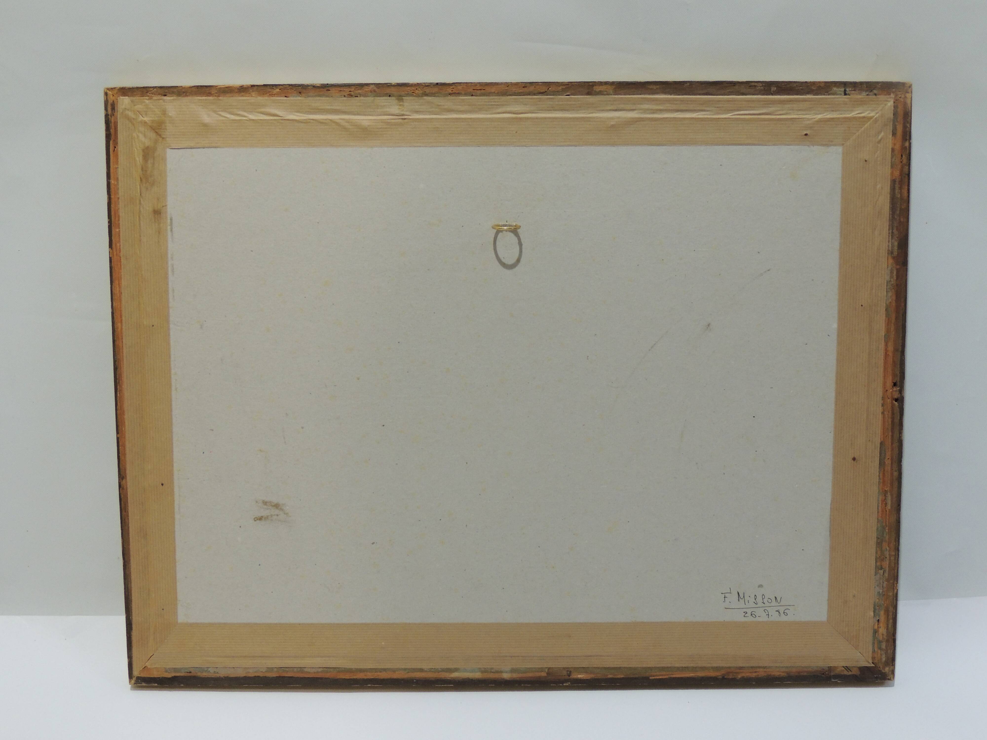 Tableau nature morte reproduction vintage cadre bois
