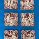 Set of 6 John Moyr Smith 15×15cm tiles – collector's items