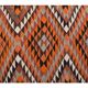 1970s Vintage Turkish Hand-Knotted Wool Cotton Orange Runner Rug 96x346