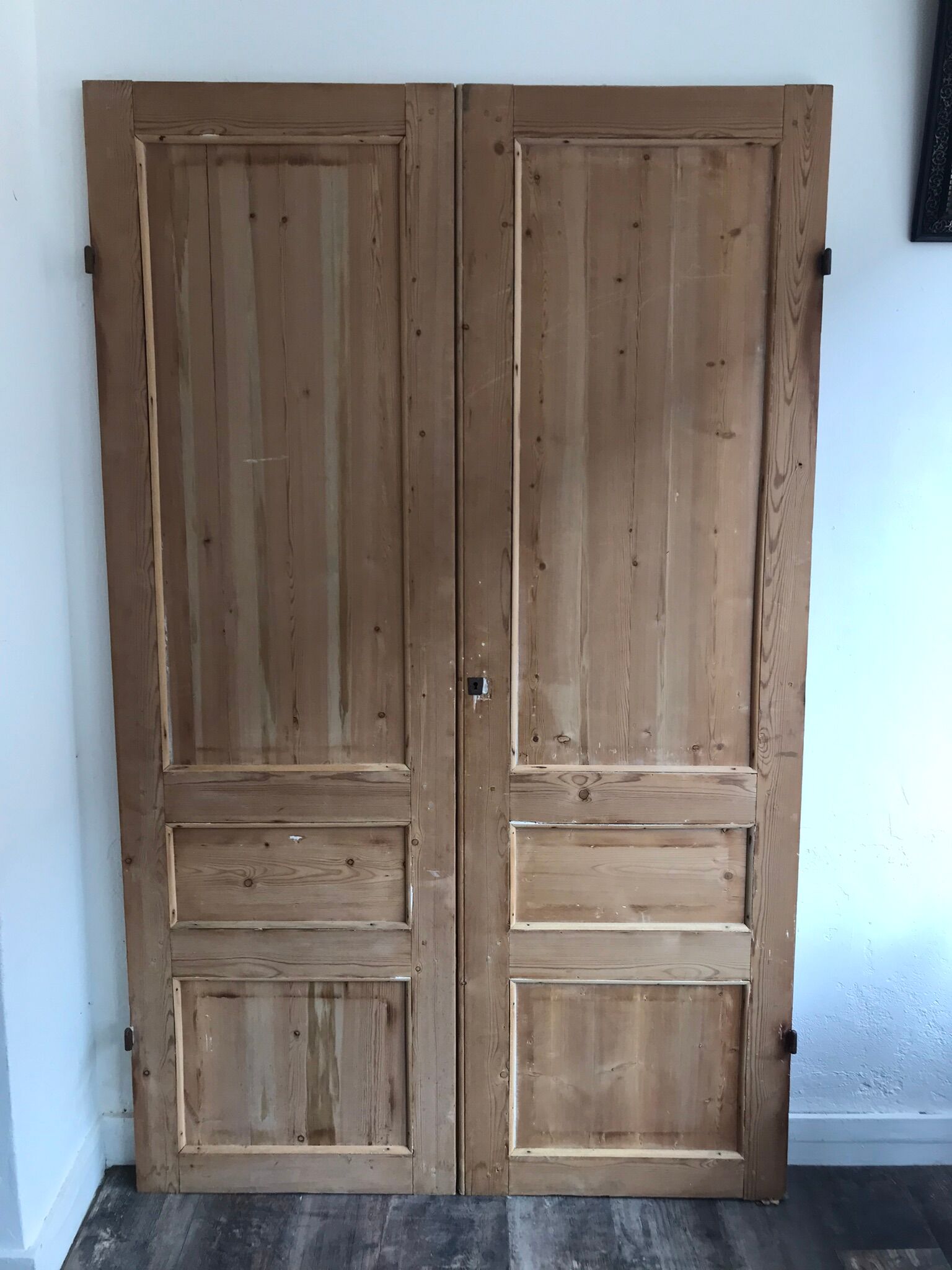 Pair of old XIX pine doors