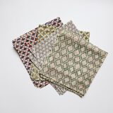 Tablecloth and linen towels upcycled mismatched patterns