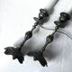 Pair of antique candlestick lamp bases