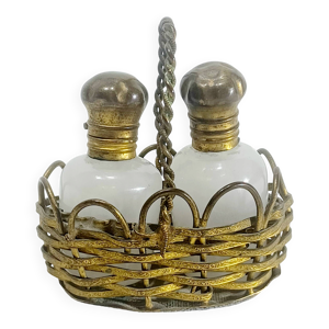 Paire de flacons a sels