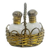 Paire de flacons a sels