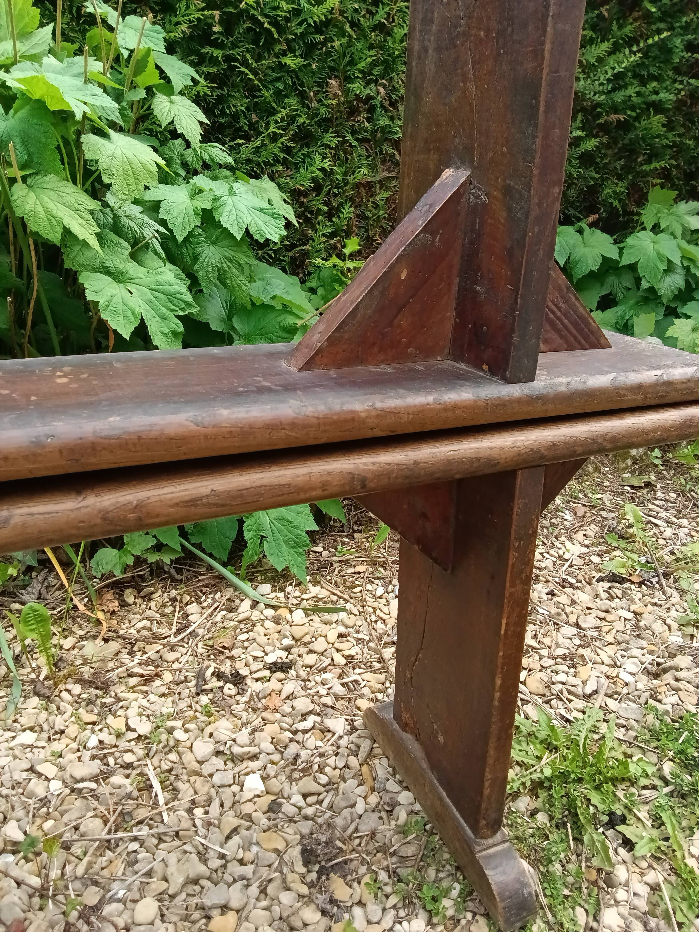 A pair of old benches