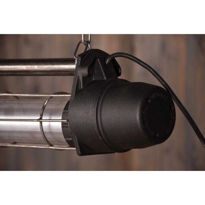 Industrial refurbished cage black lamp