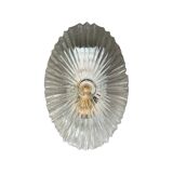 Vintage pebble wall lamp in chiseled glass corrugated shape