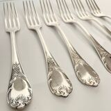 6 Marly Model Forks - Christofle, Silver-Plated Metal