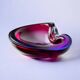 Sommerso pink and purple Murano glass tray by Flavio Poli