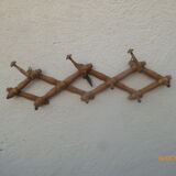 Wooden coat hook imitating bamboo accordion 1900