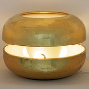 Luciano Frigerio Italian Table Lamp Vibrated Brass "Ballata Alta", 1974