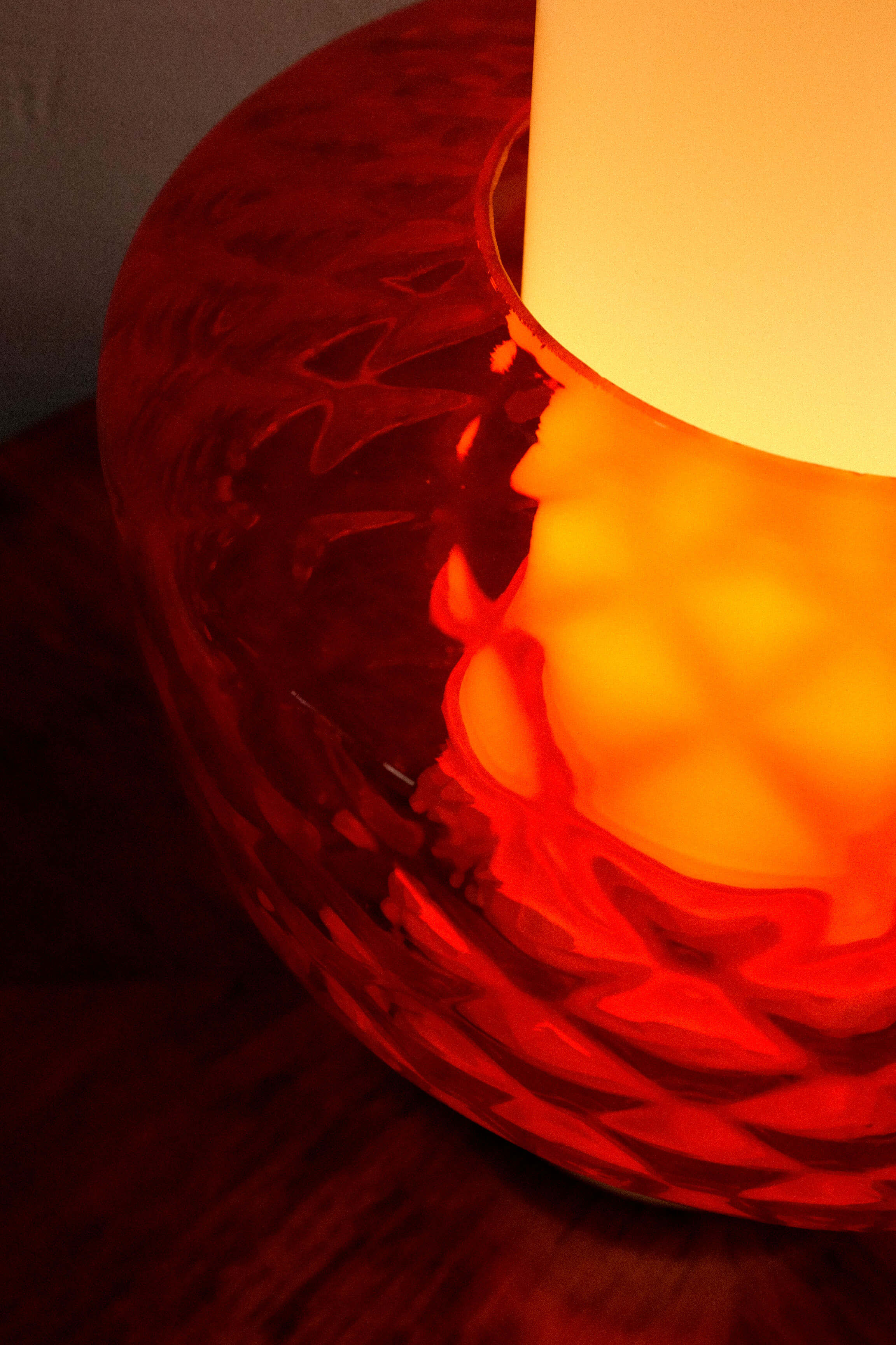 Czechoslovak Colored Glass Table Lamp by OPP Jihlava, 1970s