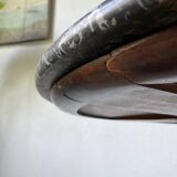 Empire walnut and marble pedestal table, late 19th century