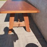 Farm table in blond oak
