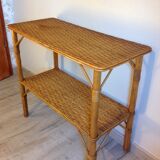 Rattan console / vintage 60s-70s