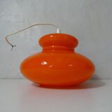Orange glass pendant light