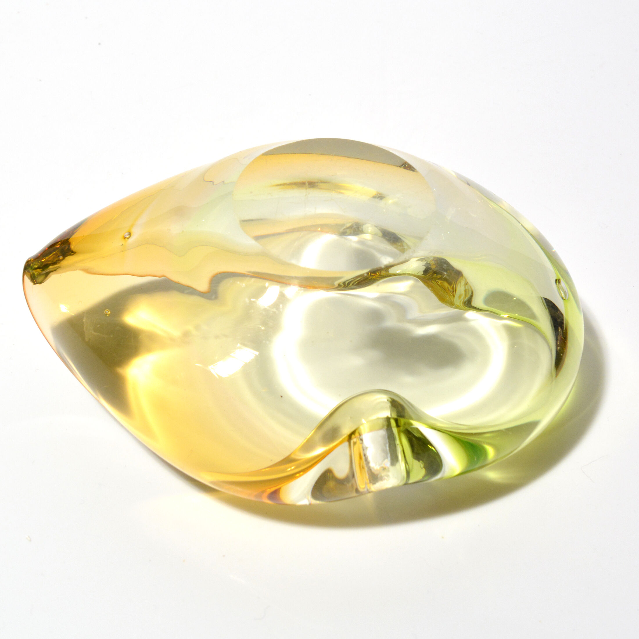 Glass ashtray, designed by E. Beranek, Skrdlovice, Czechoslovakia, 1960s