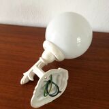 Metal and glass wall lamp